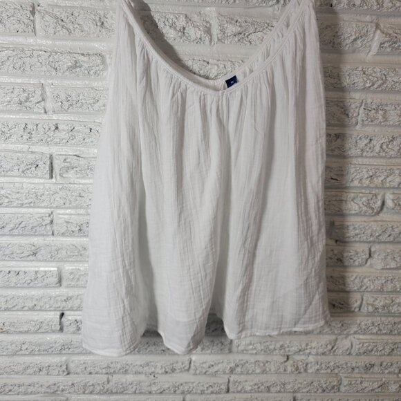 Old Navy Womens Top 4X Plus Camisole Tied Spaghetti Straps Casual WHI3E - Picture 4 of 9